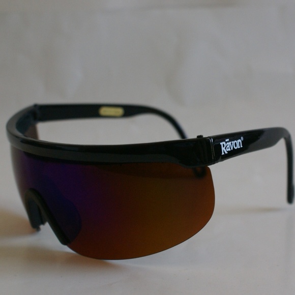 NWT TruVintage 90's Ravon sports blade wrap sunglasses w/true blue blocker lens - Picture 2 of 4